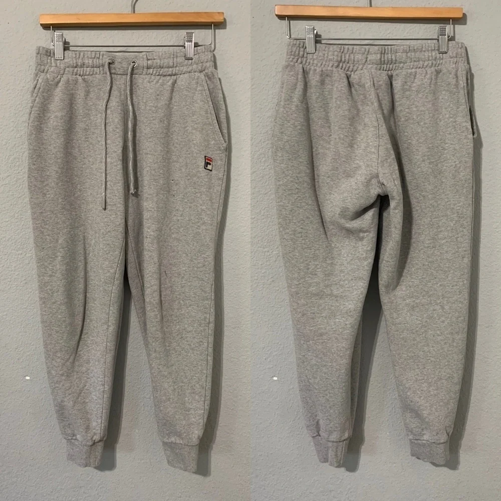 FILA Boys Gray Activewear Sweatpants Joggers with Embroidered Logo‎ Size S
